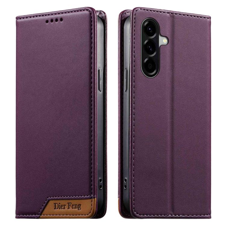 Custodia per telefono Dierfeng in ecopelle con magnete e RFID ad alta resistenza, For Galaxy A57 5G, For Galaxy A37 5G, For Galaxy A27 5G, For Galaxy A56 5G