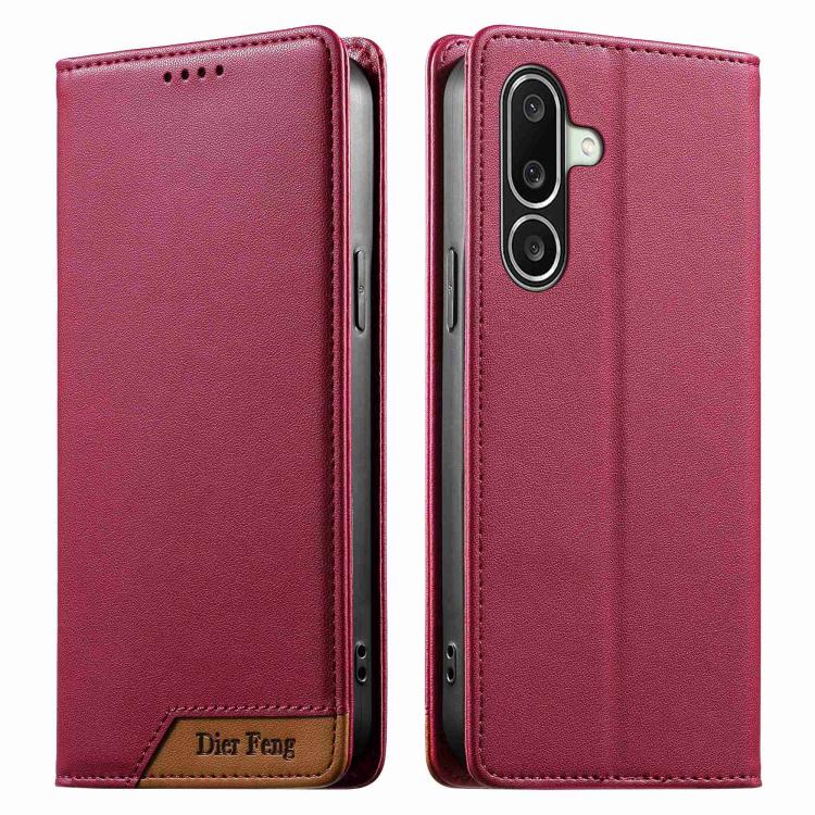 Custodia per telefono Dierfeng in ecopelle con magnete e RFID ad alta resistenza, For Galaxy A57 5G, For Galaxy A37 5G, For Galaxy A27 5G, For Galaxy A56 5G