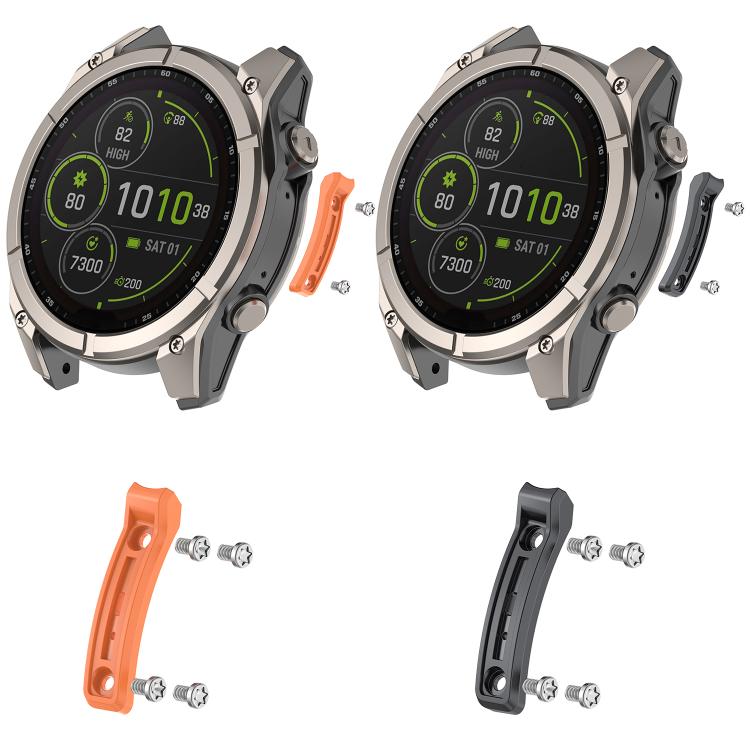 Striscia metallica antiurto per smartwatch, paraurti con protezione completa dei bordi., For Garmin 47mm Size, For Garmin 51mm Size