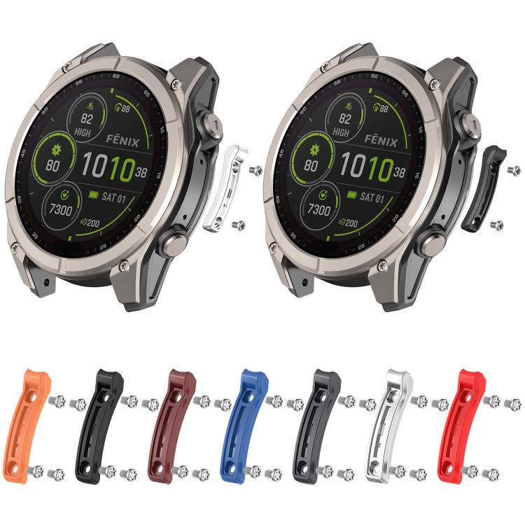 Striscia metallica antiurto per smartwatch, paraurti con protezione completa dei bordi., For Garmin 47mm Size, For Garmin 51mm Size