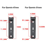 Striscia metallica antiurto per smartwatch, paraurti con protezione completa dei bordi., For Garmin 47mm Size, For Garmin 51mm Size