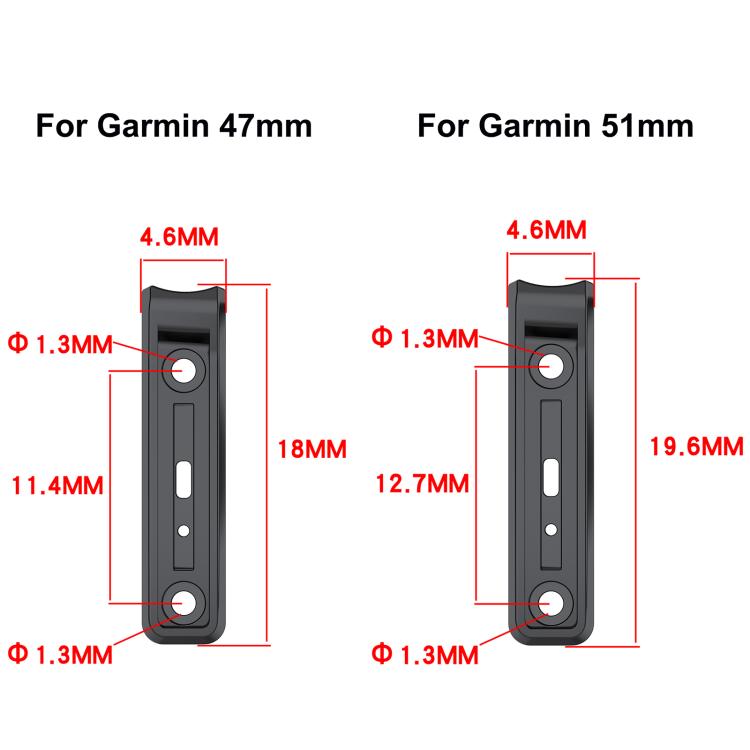 Striscia metallica antiurto per smartwatch, paraurti con protezione completa dei bordi., For Garmin 47mm Size, For Garmin 51mm Size
