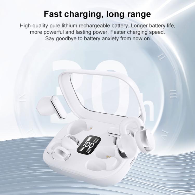 J-Q10 Auricolari 2 in 1 con clip e in-ear, doppia tecnologia ENC (cancellazione del rumore), auricolari Bluetooth true wireless.
