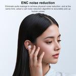 J-Q10 Auricolari 2 in 1 con clip e in-ear, doppia tecnologia ENC (cancellazione del rumore), auricolari Bluetooth true wireless.