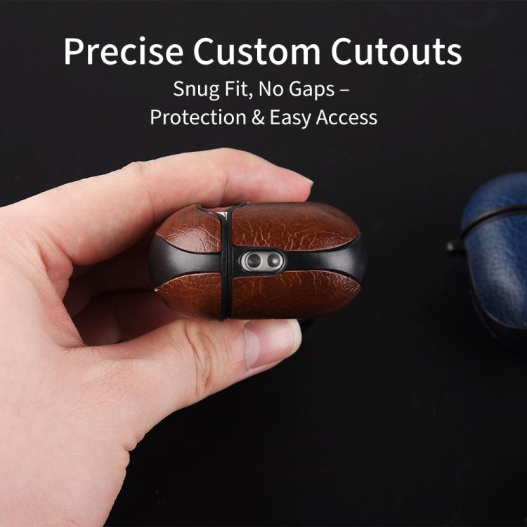 Custodia per auricolari in similpelle PU a due pezzi con gancio e ditale, For AirPods Pro 3, For AirPods 4, For AirPods Pro 2