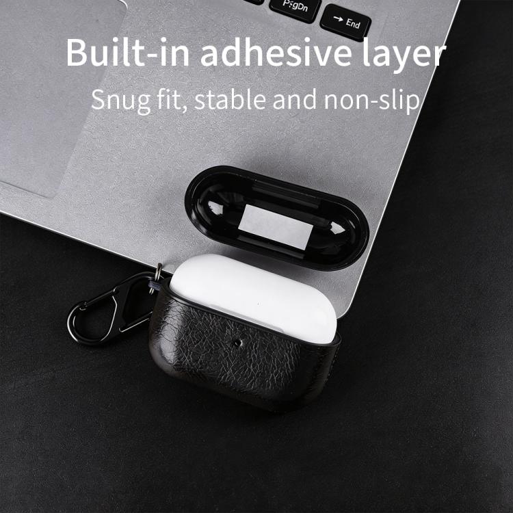 Custodia per auricolari in similpelle PU a due pezzi con gancio e ditale, For AirPods Pro 3, For AirPods 4, For AirPods Pro 2