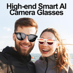 Occhiali intelligenti W611Pro con intelligenza artificiale: fotocamera da 8 MP, Wi-Fi e traduzione automatica tramite IA.