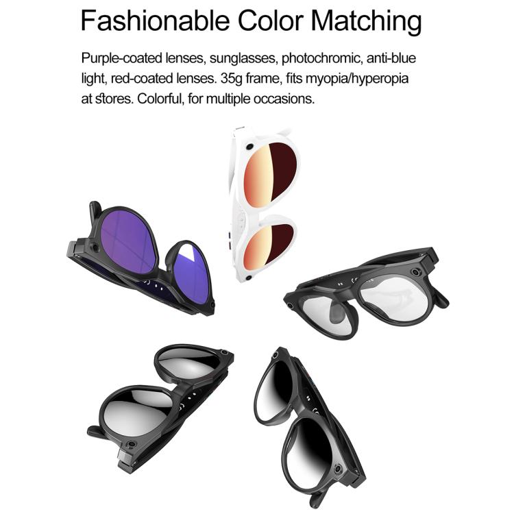 Occhiali intelligenti W611Pro con intelligenza artificiale: fotocamera da 8 MP, Wi-Fi e traduzione automatica tramite IA.