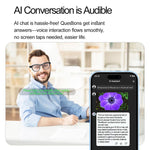 Occhiali intelligenti W611Pro con intelligenza artificiale: fotocamera da 8 MP, Wi-Fi e traduzione automatica tramite IA.