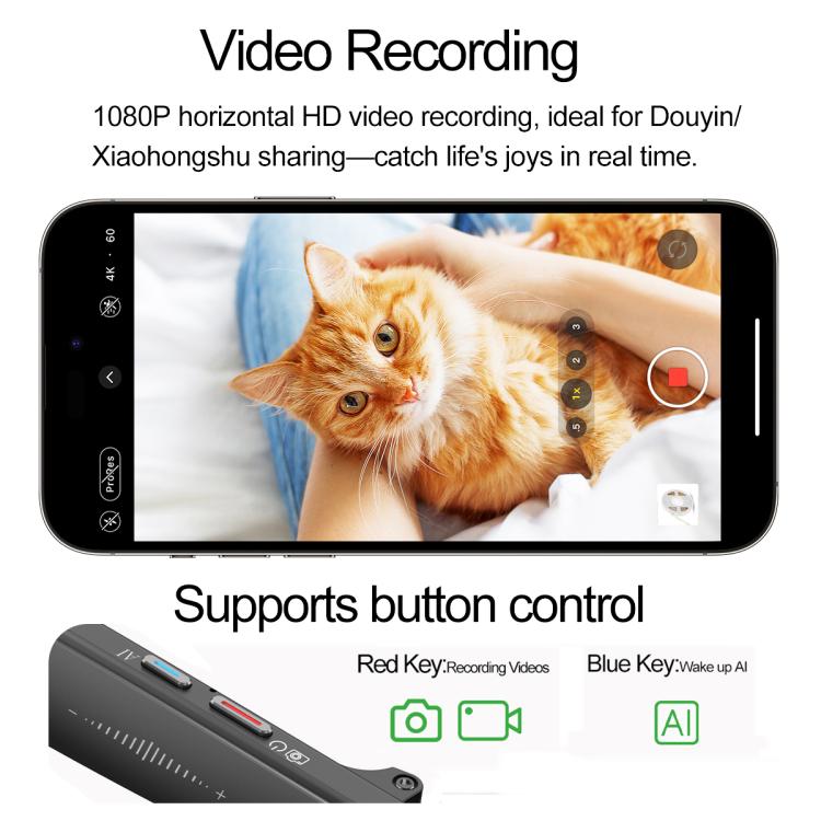 Occhiali intelligenti W611Pro con intelligenza artificiale: fotocamera da 8 MP, Wi-Fi e traduzione automatica tramite IA.