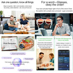Occhiali intelligenti W611Pro con intelligenza artificiale: fotocamera da 8 MP, Wi-Fi e traduzione automatica tramite IA.
