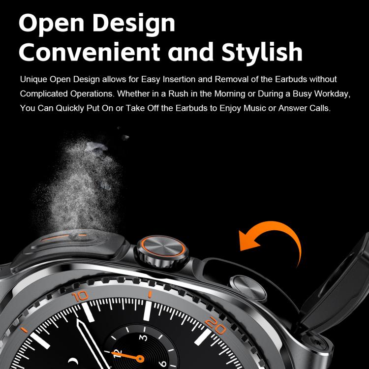Orologio sportivo intelligente GT99 2 in 1 con display da 1,53 pollici e auricolari Bluetooth TWS.