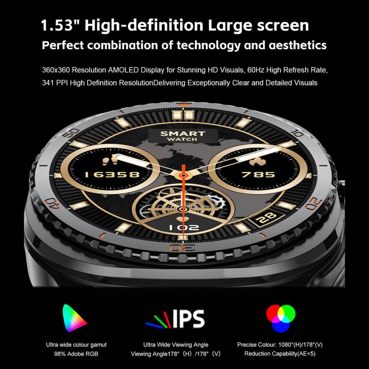 Orologio sportivo intelligente GT99 2 in 1 con display da 1,53 pollici e auricolari Bluetooth TWS.