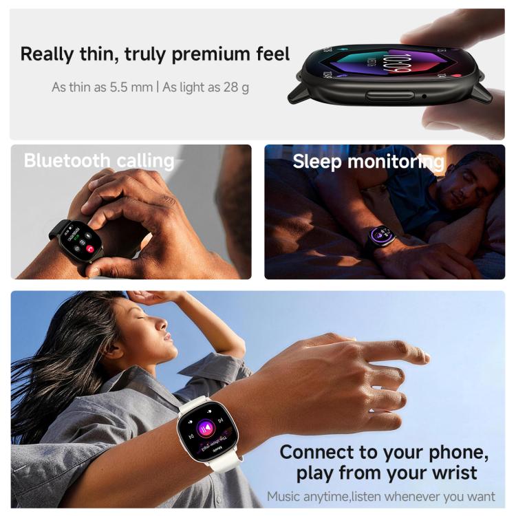 Smartwatch sportivo ultrasottile HD17 Air con display AMOLED da 1,73 pollici.