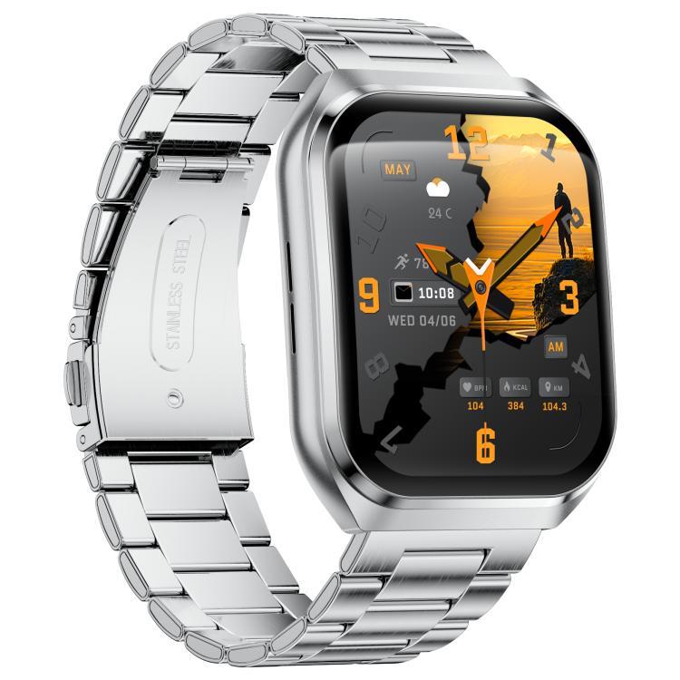 Smartwatch MT66 con schermo curvo IPS da 1,83 pollici e batteria da 1000 mAh.