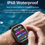 Smartwatch MT66 con schermo curvo IPS da 1,83 pollici e batteria da 1000 mAh.