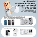Supporto magnetico per smartphone con impugnatura ergonomica e attacco a scatto., Single Grip, With Fill Light