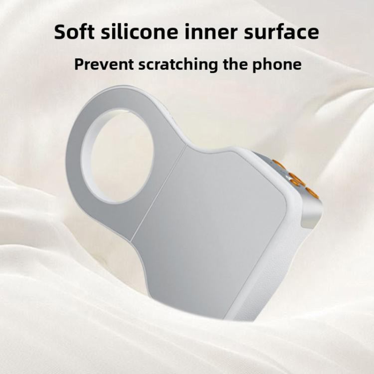 Supporto magnetico per smartphone con impugnatura ergonomica e attacco a scatto., Single Grip, With Fill Light