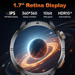 Smartwatch MT68 per avventure all'aria aperta con display IPS da 1,7 pollici, batteria da 1000 mAh e torcia.