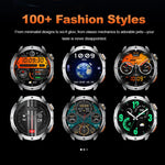 Smartwatch MT68 per avventure all'aria aperta con display IPS da 1,7 pollici, batteria da 1000 mAh e torcia.