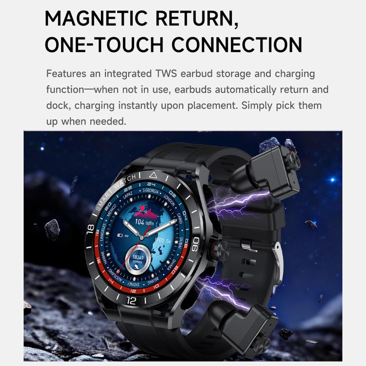 T95E: Smartwatch sportivo 2 in 1 con display da 1,52 pollici e auricolari Bluetooth TWS.