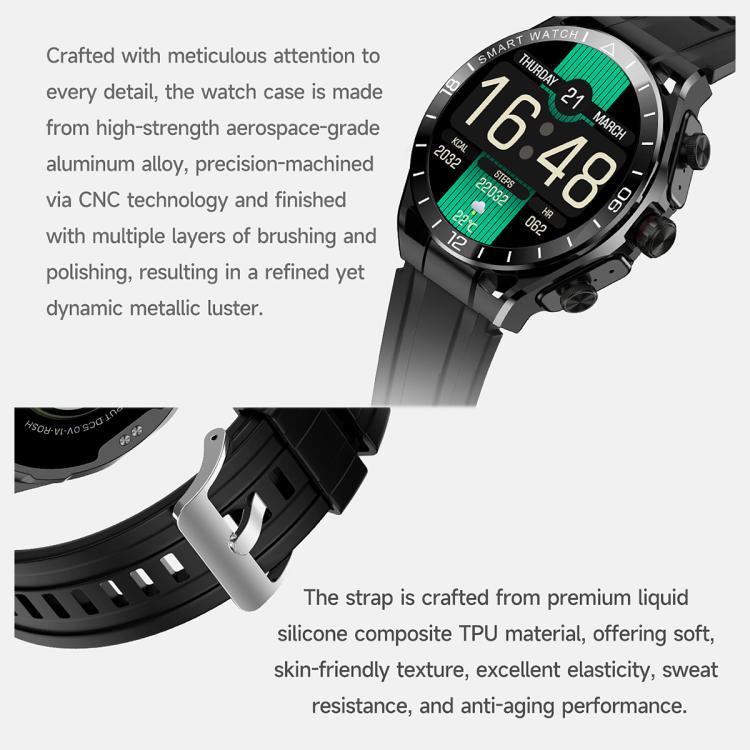 T95E: Smartwatch sportivo 2 in 1 con display da 1,52 pollici e auricolari Bluetooth TWS.