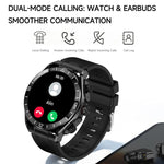 T95E: Smartwatch sportivo 2 in 1 con display da 1,52 pollici e auricolari Bluetooth TWS.
