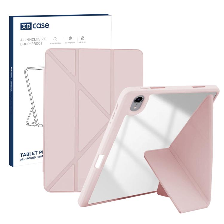 Custodia in pelle XDcase con motivo a grana di riso, pieghevole a Y, per tablet smart e con porta penna., For iPad Air 13 inch 2026 / 2025 / 2024, For iPad mini 2024 / 2021
