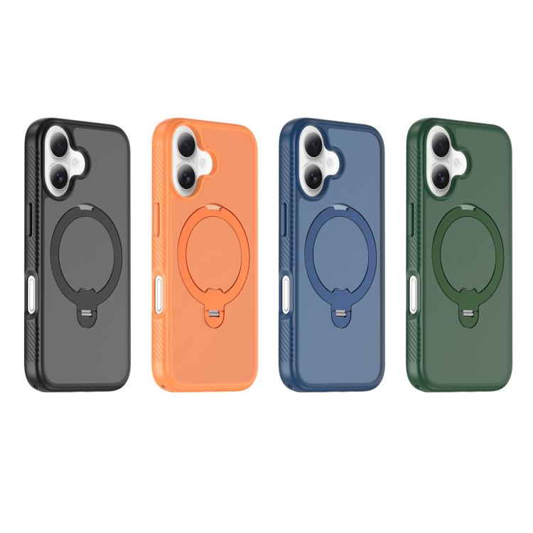 Custodia per telefono antiurto con supporto magnetico girevole a 360° e airbag., For iPhone 16
