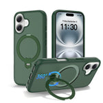 Custodia per telefono antiurto con supporto magnetico girevole a 360° e airbag., For iPhone 16