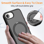 Custodia per telefono antiurto con supporto magnetico girevole a 360° e airbag., For iPhone 16e / 17e, For iPhone 17 Pro Max, For iPhone 17 Pro, For iPhone 17, For iPhone Air, For iPhone 16 Pro Max