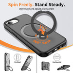 Custodia per telefono antiurto con supporto magnetico girevole a 360° e airbag., For iPhone 16e / 17e, For iPhone 17 Pro Max, For iPhone 17 Pro, For iPhone 17, For iPhone Air, For iPhone 16 Pro Max