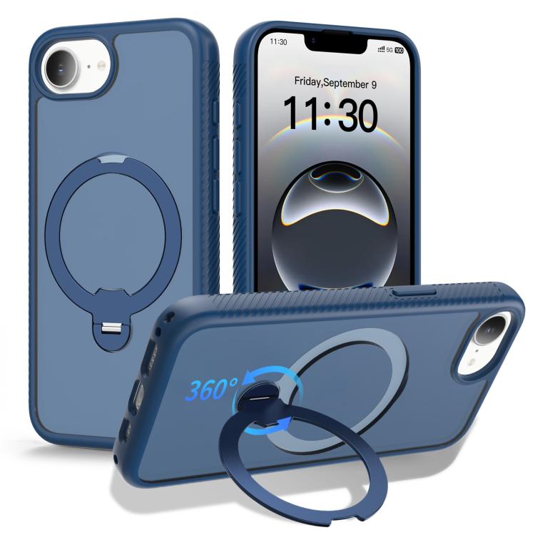 Custodia per telefono antiurto con supporto magnetico girevole a 360° e airbag., For iPhone 16e / 17e, For iPhone 17 Pro Max, For iPhone 17 Pro, For iPhone 17, For iPhone Air, For iPhone 16 Pro Max