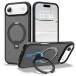 Custodia per telefono antiurto con supporto magnetico girevole a 360° e airbag., For iPhone 16e / 17e, For iPhone 17 Pro Max, For iPhone 17 Pro, For iPhone 17, For iPhone Air, For iPhone 16 Pro Max