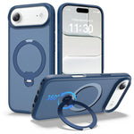 Custodia per telefono antiurto con supporto magnetico girevole a 360° e airbag., For iPhone 16e / 17e, For iPhone 17 Pro Max, For iPhone 17 Pro, For iPhone 17, For iPhone Air, For iPhone 16 Pro Max