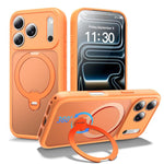 Custodia per telefono antiurto con supporto magnetico girevole a 360° e airbag., For iPhone 16e / 17e, For iPhone 17 Pro Max, For iPhone 17 Pro, For iPhone 17, For iPhone Air, For iPhone 16 Pro Max