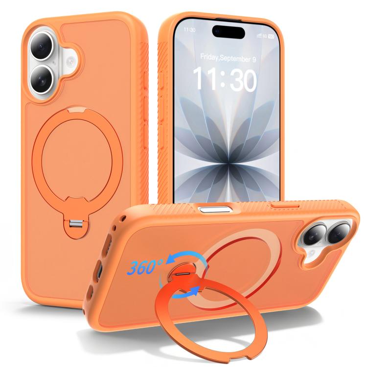 Custodia per telefono antiurto con supporto magnetico girevole a 360° e airbag., For iPhone 16e / 17e, For iPhone 17 Pro Max, For iPhone 17 Pro, For iPhone 17, For iPhone Air, For iPhone 16 Pro Max