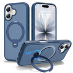 Custodia per telefono antiurto con supporto magnetico girevole a 360° e airbag., For iPhone 16e / 17e, For iPhone 17 Pro Max, For iPhone 17 Pro, For iPhone 17, For iPhone Air, For iPhone 16 Pro Max