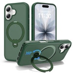Custodia per telefono antiurto con supporto magnetico girevole a 360° e airbag., For iPhone 16e / 17e, For iPhone 17 Pro Max, For iPhone 17 Pro, For iPhone 17, For iPhone Air, For iPhone 16 Pro Max