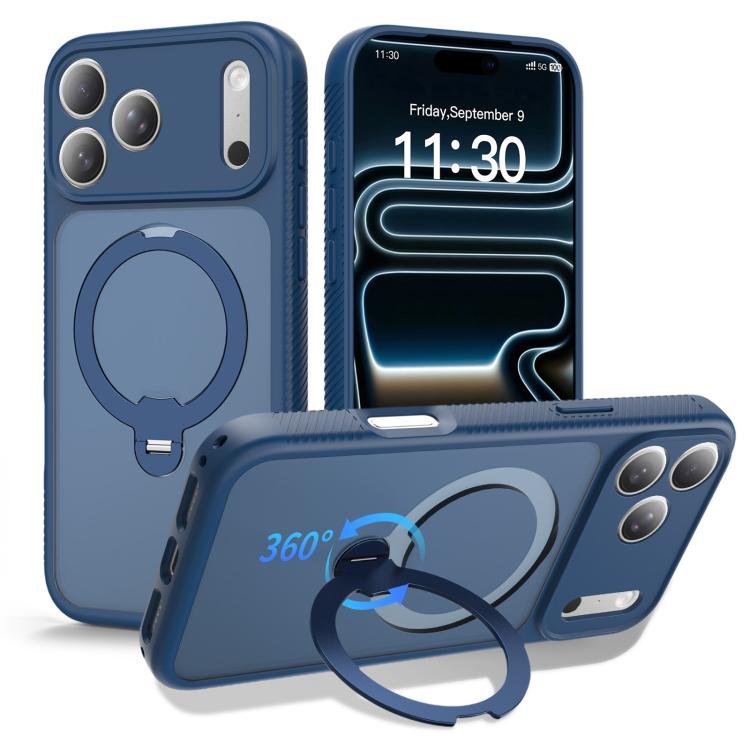 Custodia per telefono antiurto con supporto magnetico girevole a 360° e airbag., For iPhone 16e / 17e, For iPhone 17 Pro Max, For iPhone 17 Pro, For iPhone 17, For iPhone Air, For iPhone 16 Pro Max