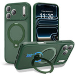Custodia per telefono antiurto con supporto magnetico girevole a 360° e airbag., For iPhone 16e / 17e, For iPhone 17 Pro Max, For iPhone 17 Pro, For iPhone 17, For iPhone Air, For iPhone 16 Pro Max