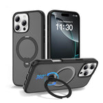 Custodia per telefono antiurto con supporto magnetico girevole a 360° e airbag., For iPhone 16e / 17e, For iPhone 17 Pro Max, For iPhone 17 Pro, For iPhone 17, For iPhone Air, For iPhone 16 Pro Max
