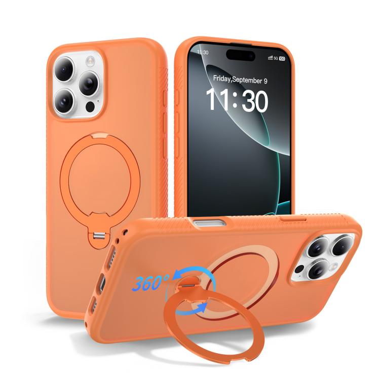 Custodia per telefono antiurto con supporto magnetico girevole a 360° e airbag., For iPhone 16e / 17e, For iPhone 17 Pro Max, For iPhone 17 Pro, For iPhone 17, For iPhone Air, For iPhone 16 Pro Max