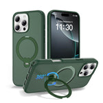 Custodia per telefono antiurto con supporto magnetico girevole a 360° e airbag., For iPhone 16e / 17e, For iPhone 17 Pro Max, For iPhone 17 Pro, For iPhone 17, For iPhone Air, For iPhone 16 Pro Max