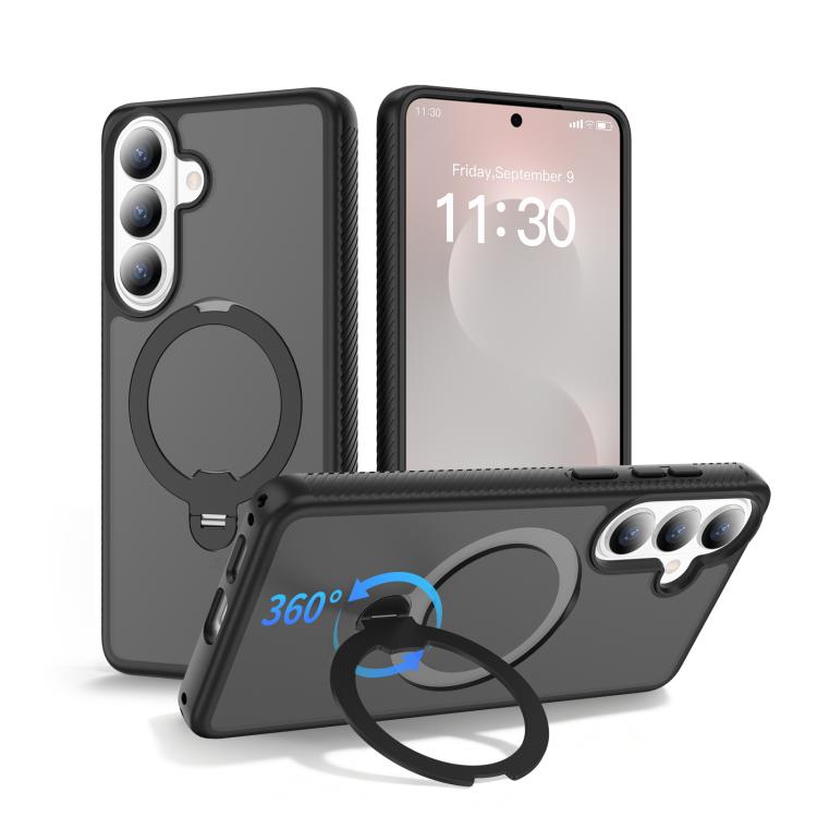 Custodia per telefono antiurto con supporto magnetico girevole a 360° e airbag., For Samsung Galaxy S26+ 5G, For Samsung Galaxy S26 Ultra 5G, For Samsung Galaxy S26 5G