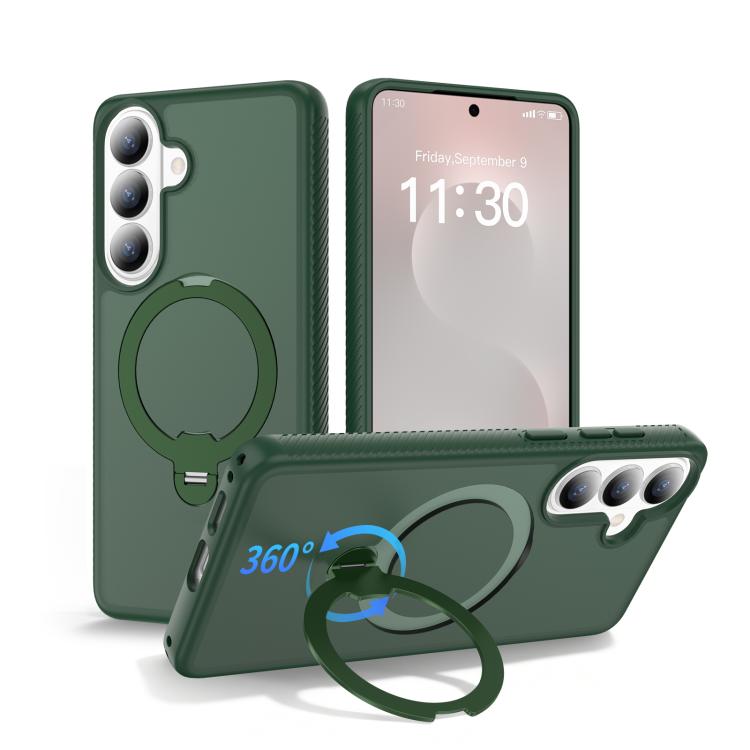 Custodia per telefono antiurto con supporto magnetico girevole a 360° e airbag., For Samsung Galaxy S26+ 5G, For Samsung Galaxy S26 Ultra 5G, For Samsung Galaxy S26 5G