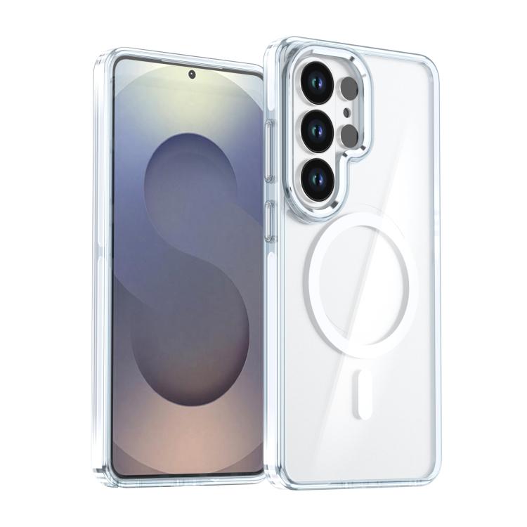 Custodia magnetica trasparente bicolore per telefono Qicai, For Samsung Galaxy S26 Ultra 5G