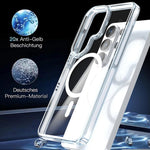 Custodia magnetica trasparente bicolore per telefono Qicai, For Samsung Galaxy S26 Ultra 5G