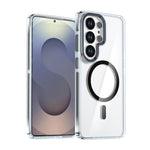 Custodia magnetica trasparente bicolore per telefono Qicai, For Samsung Galaxy S26 Ultra 5G