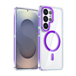 Custodia magnetica trasparente bicolore per telefono Qicai, For Samsung Galaxy S26 Ultra 5G